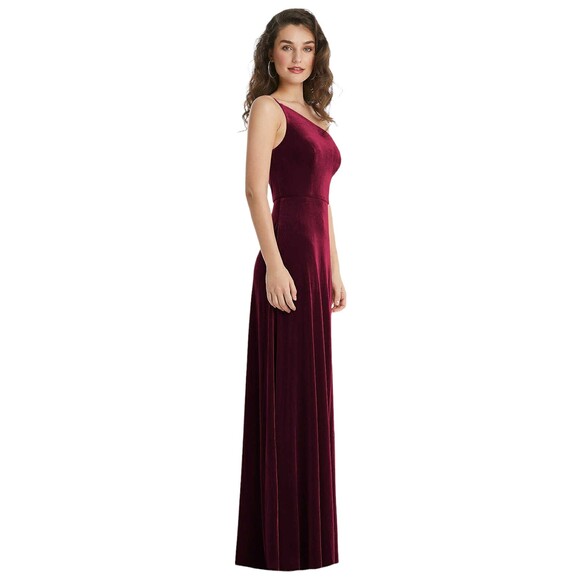 After Six 1556 Size 24 plus Velvet Long Maxi Dress Cabernet Burgundy - Picture 4 of 8